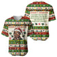 Booker T. Washington Christmas Santa Baseball Jersey Black History Ugly Pixel Pattern