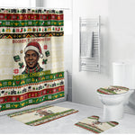 Booker T. Washington Christmas Santa Bathroom Set Black History Ugly Pixel Pattern