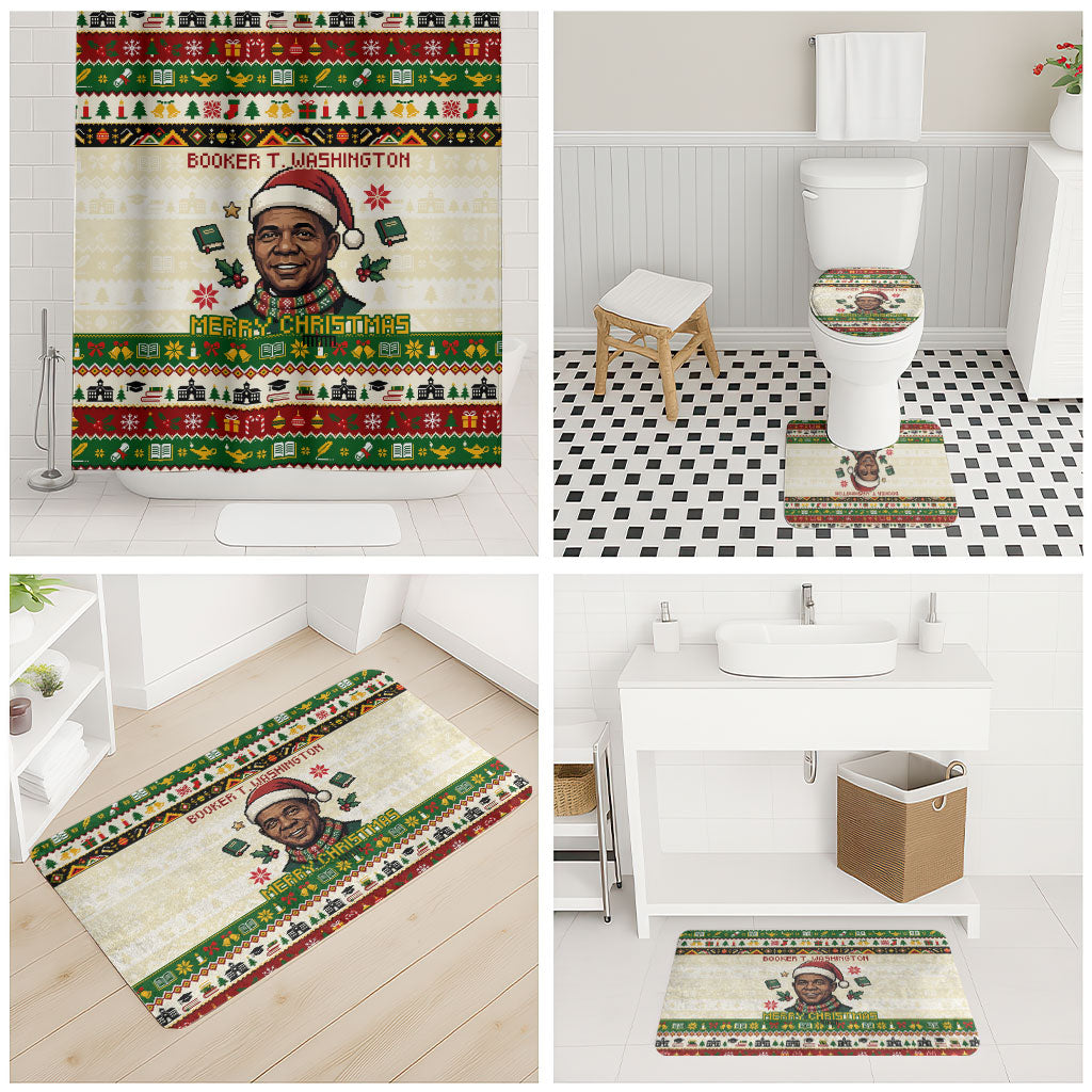 Booker T. Washington Christmas Santa Bathroom Set Black History Ugly ...