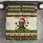 Booker T. Washington Christmas Santa Bedding Set Black History Ugly Pixel Pattern