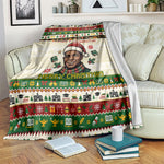 Booker T. Washington Christmas Santa Blanket Black History Ugly Pixel Pattern
