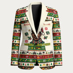 Booker T. Washington Christmas Santa Blazer Black History Ugly Pixel Pattern