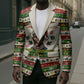 Booker T. Washington Christmas Santa Blazer Black History Ugly Pixel Pattern
