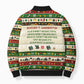 Booker T. Washington Christmas Santa Bomber Puffer Jacket Black History Ugly Pixel Pattern