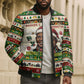 Booker T. Washington Christmas Santa Bomber Puffer Jacket Black History Ugly Pixel Pattern