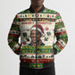 Booker T. Washington Christmas Santa Bomber Puffer Jacket Black History Ugly Pixel Pattern