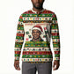 Booker T. Washington Christmas Santa Button Sweatshirt Black History Ugly Pixel Pattern