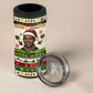 Booker T. Washington Christmas Santa 4 in 1 Can Cooler Tumbler Black History Ugly Pixel Pattern