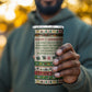Booker T. Washington Christmas Santa 4 in 1 Can Cooler Tumbler Black History Ugly Pixel Pattern