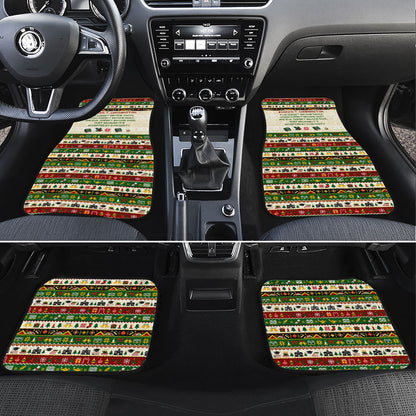 Booker T. Washington Christmas Santa Car Mats Black History Ugly Pixel Pattern