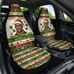 Booker T. Washington Christmas Santa Car Seat Cover Black History Ugly Pixel Pattern