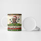 Booker T. Washington Christmas Santa Ceramic Mug Black History Ugly Pixel Pattern