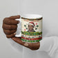 Booker T. Washington Christmas Santa Ceramic Mug Black History Ugly Pixel Pattern
