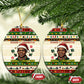 Booker T. Washington Christmas Santa Ceramic Ornament Black History Ugly Pixel Pattern