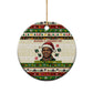 Booker T. Washington Christmas Santa Ceramic Ornament Black History Ugly Pixel Pattern