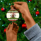 Booker T. Washington Christmas Santa Ceramic Ornament Black History Ugly Pixel Pattern