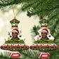 Booker T. Washington Christmas Santa Ceramic Ornament Black History Ugly Pixel Pattern
