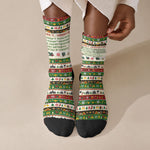 Booker T. Washington Christmas Santa Crew Socks Black History Ugly Pixel Pattern