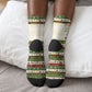 Booker T. Washington Christmas Santa Crew Socks Black History Ugly Pixel Pattern