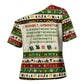 Booker T. Washington Christmas Santa Cross Shoulder Shirt Black History Ugly Pixel Pattern
