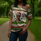Booker T. Washington Christmas Santa Cross Shoulder Shirt Black History Ugly Pixel Pattern