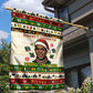 Booker T. Washington Christmas Santa Garden Flag Black History Ugly Pixel Pattern