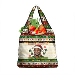 Booker T. Washington Christmas Santa Grocery Bag Black History Ugly Pixel Pattern