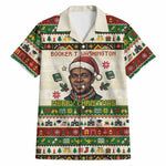 Booker T. Washington Christmas Santa Hawaiian Shirt Black History Ugly Pixel Pattern