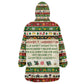 Booker T. Washington Christmas Santa Kid Wearable Blanket Hoodie Black History Ugly Pixel Pattern