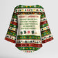 Booker T. Washington Christmas Santa Kimono Sleeve Blouse Black History Ugly Pixel Pattern