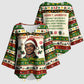 Booker T. Washington Christmas Santa Kimono Sleeve Blouse Black History Ugly Pixel Pattern