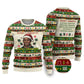 Booker T. Washington Christmas Santa Ugly Christmas Sweater Black History Ugly Pixel Pattern