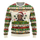 Booker T. Washington Christmas Santa Ugly Christmas Sweater Black History Ugly Pixel Pattern