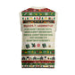 Booker T. Washington Christmas Santa Christmas Knitted V-Neck Vest Black History Ugly Pixel Pattern