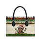 Booker T. Washington Christmas Santa Leather Bag Black History Ugly Pixel Pattern