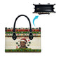 Booker T. Washington Christmas Santa Leather Bag Black History Ugly Pixel Pattern