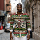Booker T. Washington Christmas Santa Long Sleeve Button Shirt Black History Ugly Pixel Pattern