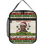 Booker T. Washington Christmas Santa Lunch Bag Black History Ugly Pixel Pattern