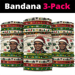 Booker T. Washington Christmas Santa Neck Gaiter Black History Ugly Pixel Pattern
