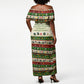 Booker T. Washington Christmas Santa Off Shoulder Maxi Dress Black History Ugly Pixel Pattern