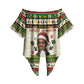 Booker T. Washington Christmas Santa Off Shoulder Wrap Waist Top Black History Ugly Pixel Pattern