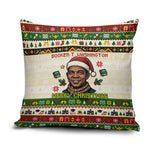 Booker T. Washington Christmas Santa Pillow Cover Black History Ugly Pixel Pattern