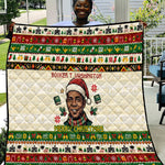 Booker T. Washington Christmas Santa Quilt Black History Ugly Pixel Pattern