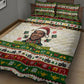 Booker T. Washington Christmas Santa Quilt Bed Set Black History Ugly Pixel Pattern