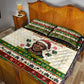 Booker T. Washington Christmas Santa Quilt Bed Set Black History Ugly Pixel Pattern