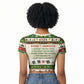Booker T. Washington Christmas Santa Raglan Cropped T shirt Black History Ugly Pixel Pattern