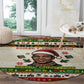 Booker T. Washington Christmas Santa Round Carpet Black History Ugly Pixel Pattern