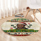 Booker T. Washington Christmas Santa Round Carpet Black History Ugly Pixel Pattern