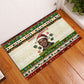 Booker T. Washington Christmas Santa Rubber Doormat Black History Ugly Pixel Pattern