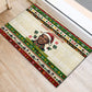 Booker T. Washington Christmas Santa Rubber Doormat Black History Ugly Pixel Pattern